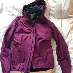 Burgundy 3-in-1 Insulated Vest and Rain Jacket